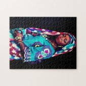 Puzzle Une Dame Africaine Portant Une Robe Turquoise (Horizontal)