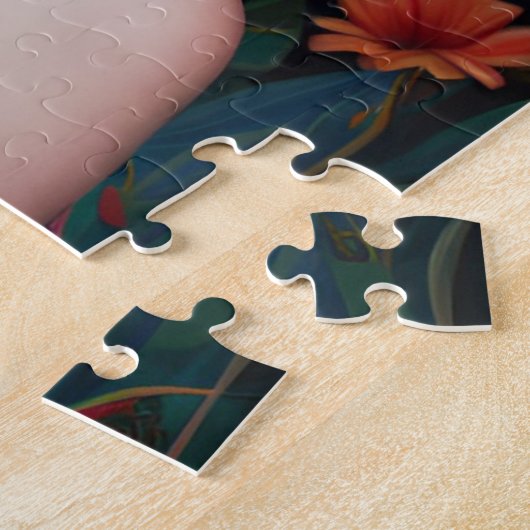 Puzzle Une dame avec un casquette solaire à fleurs (Côté)