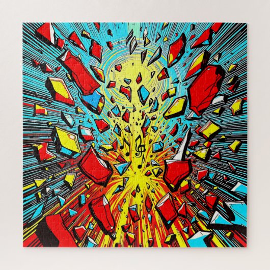 Puzzle Une explosion frappante de formes abstraites (Vertical)