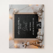 Puzzle Une faire-part de grossesse en girafe en douceur a (Vertical)