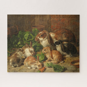 Puzzle Une famille de lapins par Alfred Richardson Barber