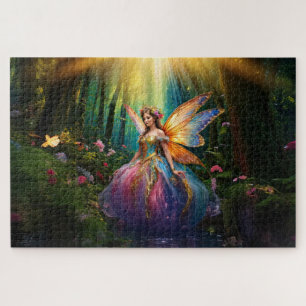 Puzzle Une fée magique dans une forêt enchantée