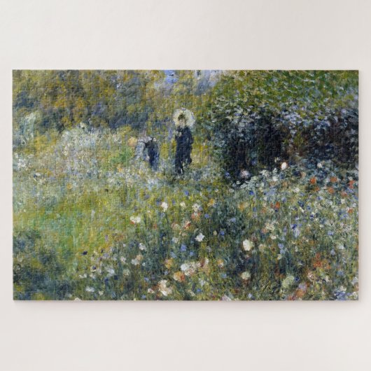 Puzzle Une femme avec un parasol dans un jardin par Augus (Horizontal)