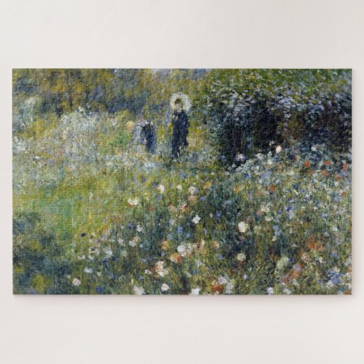 Puzzle Une femme avec un parasol dans un jardin par Augus (Horizontal)
