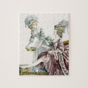 Puzzle Une femme élégante se lavant les pieds, plaquent