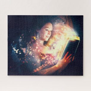 Puzzle Une femme lit un livre