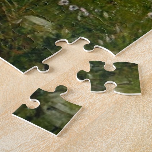 Puzzle Une femme ramasse des fleurs dans le vent (Côté)