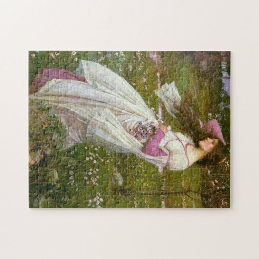 Puzzle Une femme ramasse des fleurs dans le vent (Horizontal)