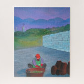 Puzzle Une femme solitaire fait Kimchi en Corée (Vertical)