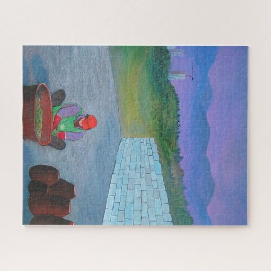 Puzzle Une femme solitaire fait Kimchi en Corée (Horizontal)