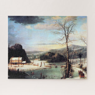 Puzzle Une fête de Noël George Henry Durrie 1852