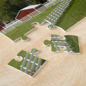 Puzzle Une grange et une ferme rouges chez Pamona, le (Côté)