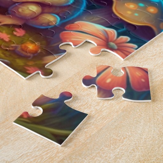 Puzzle Une grenouille à champignons magiques (Côté)