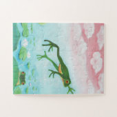 Puzzle Une Grenouille S'Enfonce Dans L'Étang Illustration (Horizontal)