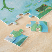 Puzzle Une Grenouille S'Enfonce Dans L'Étang Illustration (Côté)