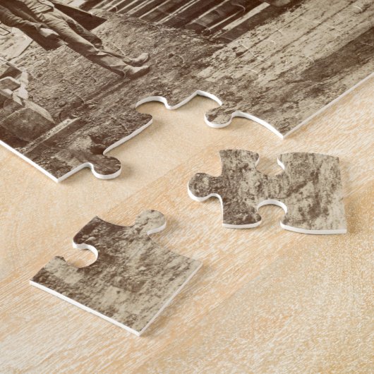 Puzzle Une grue de vapeur en fonction pendant le bâtiment (Côté)