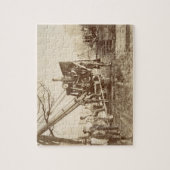 Puzzle Une grue de vapeur en fonction pendant le bâtiment (Vertical)