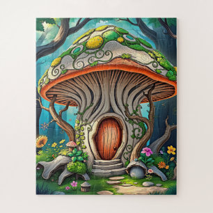 Puzzle Une maison de champignon magique pour enfants