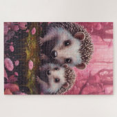Puzzle Une maman hérisson et son petit (Horizontal)