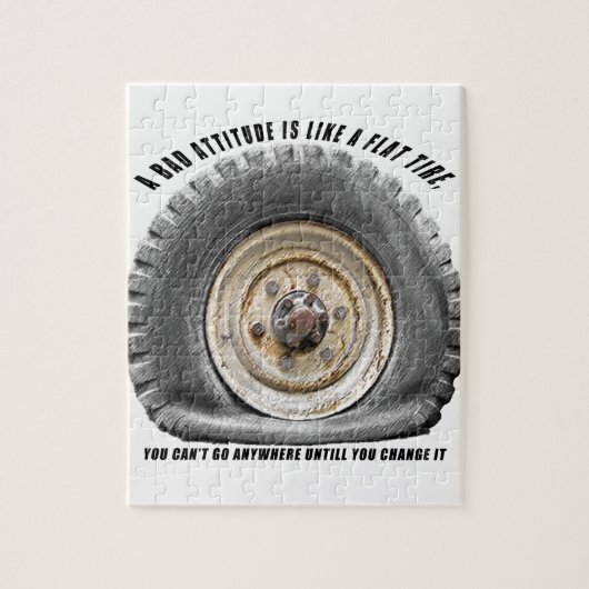 Puzzle Une Mauvaise Attitude Comme Un Pneu Plat (Vertical)