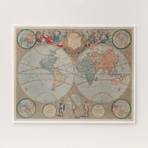 Puzzle Une nouvelle carte du monde (1720) par John Senex