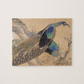 Puzzle Une paire de paons au printemps par Imao Keinen (Horizontal)