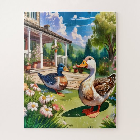 Puzzle Une paire d'enfants de mallards (Vertical)