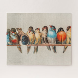 Puzzle Une perche d'oiseaux par Hector Giacomelli