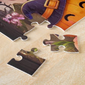 Puzzle Une petite fille en costume de fée à Halloween (Côté)