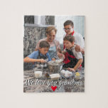 Puzzle Une photo Love You Texte Coeur Rouge Grand-mère Ma<br><div class="desc">One Photo Love You Text Red Heart Grandma Mom Simple one photo design avec un texte personnalisable avec une ombre et un petit coeur rouge.</div>