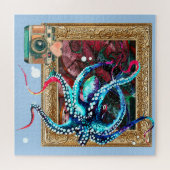 Puzzle Une Pieuvre, Une Caméra Et Une Carte Sombre (Horizontal)