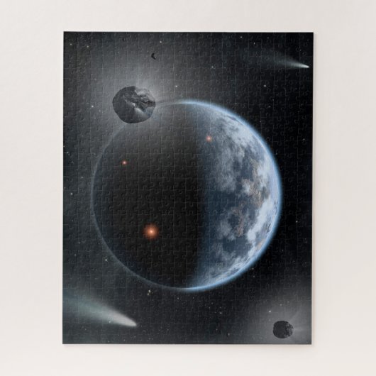 Puzzle Une Planète Comme La Terre Avec Des Océans Qui Rev (Vertical)