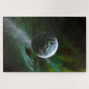 Puzzle Une planète et un trou noir