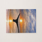 Puzzle Une queue de baleine au coucher du soleil (Horizontal)