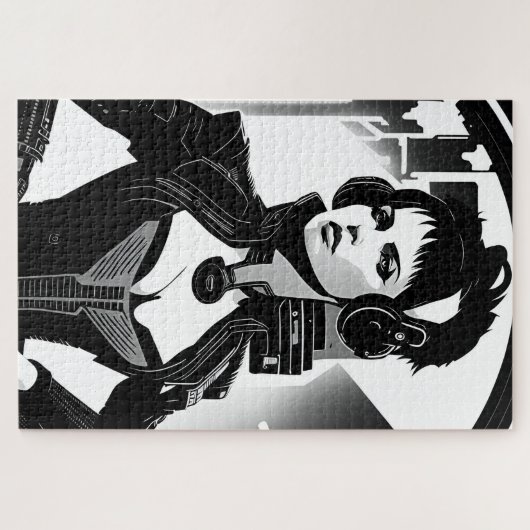 Puzzle Une rétro en cyberpunk en musique (Horizontal)