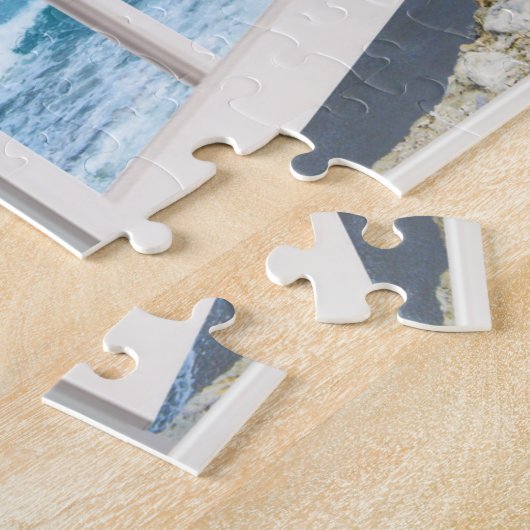 Puzzle Une Scène De Plage À Travers Ma Fenêtre, (Côté)