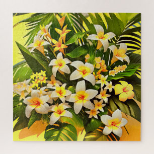 Puzzle Une scène florale tropicale