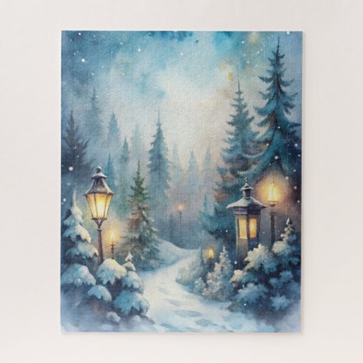 Puzzle Une scène hivernale neigeuse (Vertical)