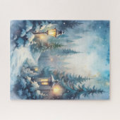 Puzzle Une scène hivernale neigeuse (Horizontal)
