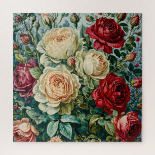 Puzzle Une splendeur rose. Bouquet floral de roses.