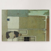 Puzzle Une vieille Néerlandaise devant sa maison (Horizontal)