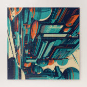 Puzzle Une ville rétro-futuriste (Horizontal)