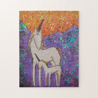 Puzzle Unicorn Mama et bébé