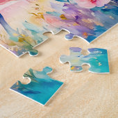 Puzzle Unicorn Marchant Sous Un Arc En Ciel Chatoyant (Côté)