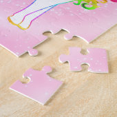 Puzzle Unicorn mignon étoile blanche rose (Côté)