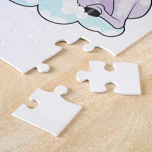 Puzzle Unicorn on cloud (Côté)