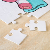 Puzzle Unicorn shy with Pillow (Côté)