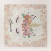 Puzzle Unicorn, Unicorn Face, personalized (Horizontal)