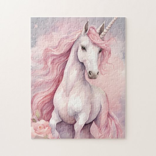 Puzzle Unicorn Wall Clock (Vertical)