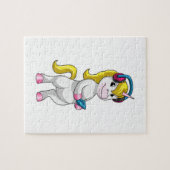 Puzzle Unicorne à l'écoute de musique avec casque (Horizontal)